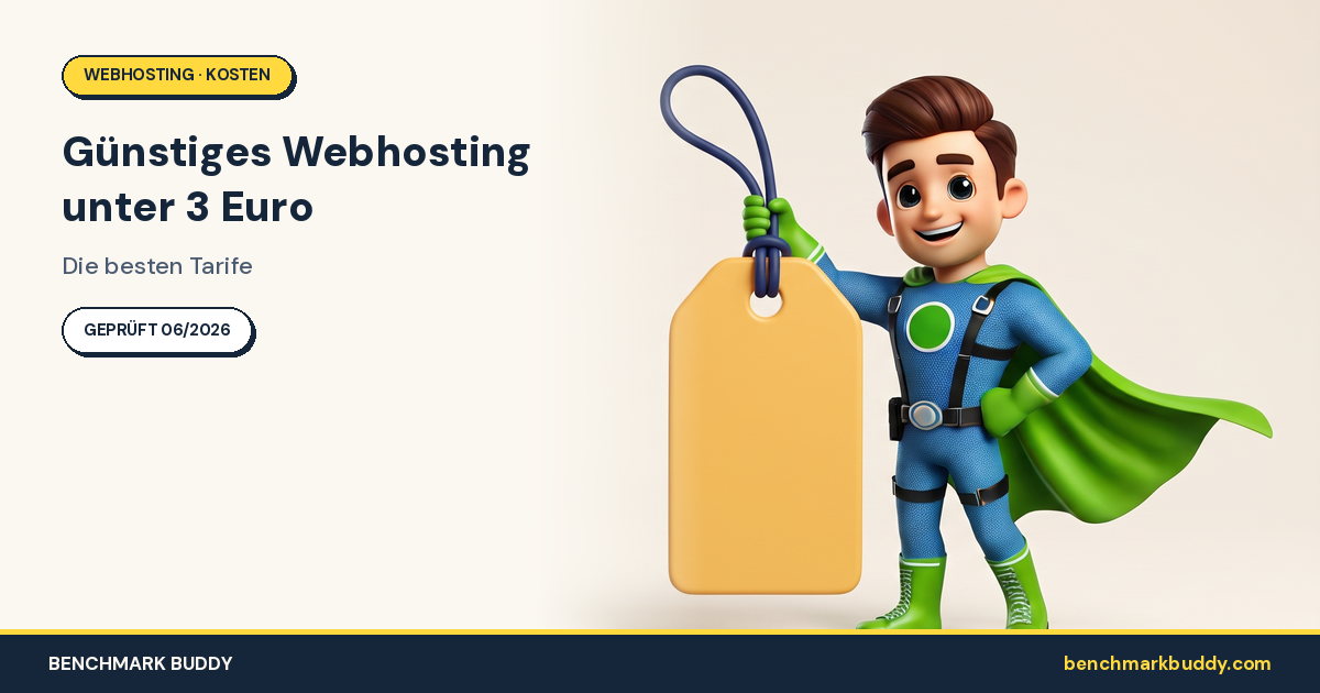 Günstiges Webhosting unter 3 Euro: Die besten Tarife 2026