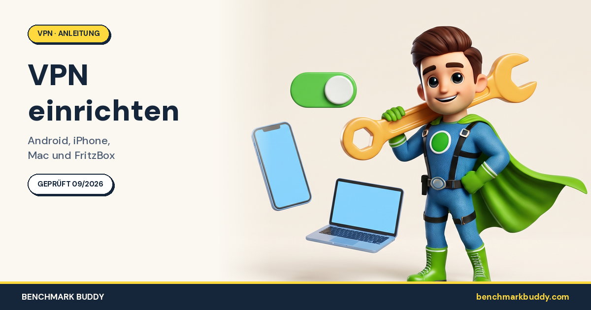 VPN einrichten 2026: Anleitung für Android, iPhone, Mac & FritzBox