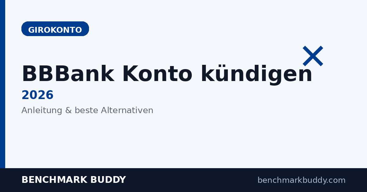 BBBank Konto kündigen 2026: Anleitung + beste Alternativen