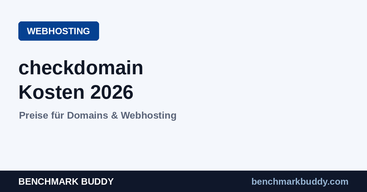 checkdomain Kosten 2026: Preise für Domains & Hosting