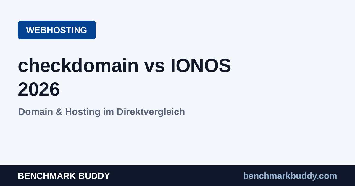 checkdomain vs IONOS 2026: Domain & Hosting im Vergleich