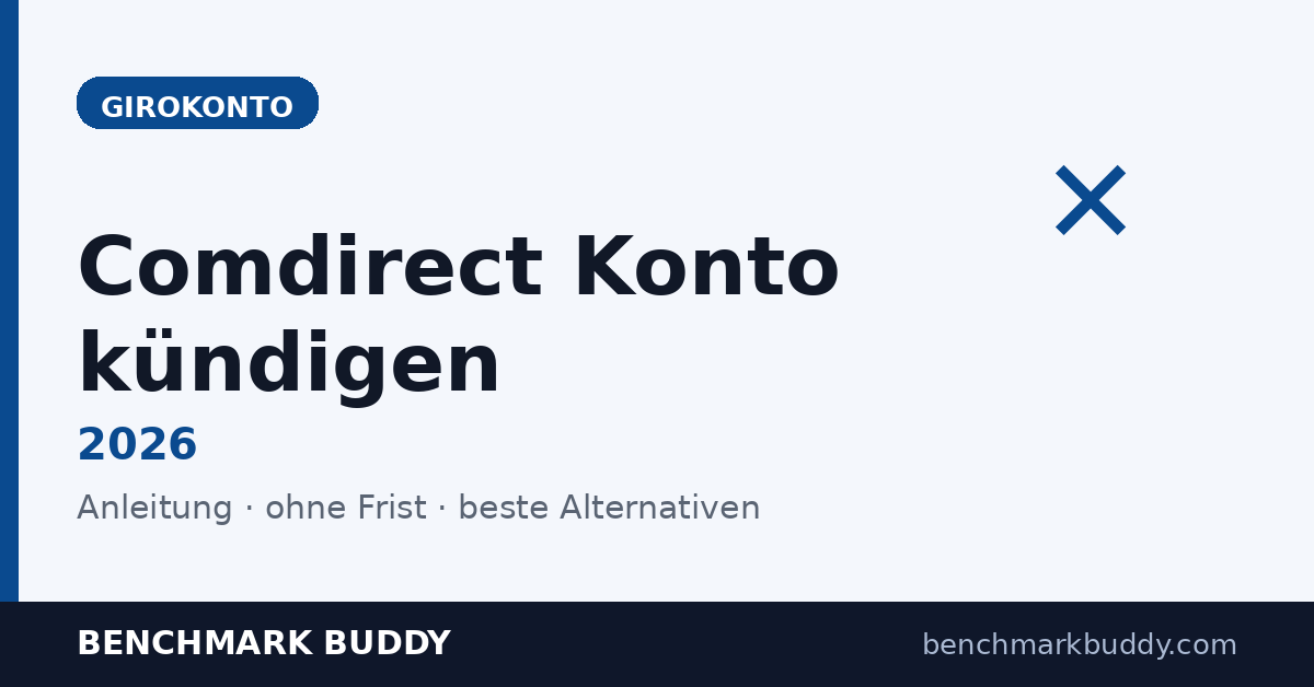 Comdirect Konto kündigen 2026: Anleitung + beste Alternativen
