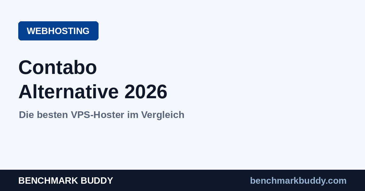 Contabo Alternative 2026: Die 3 besten VPS-Hoster