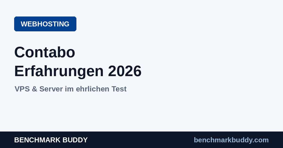 Contabo Erfahrungen 2026: VPS & Server im Test