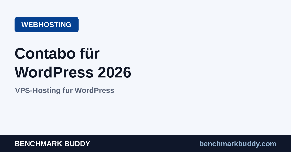 Contabo für WordPress 2026: Lohnt sich ein VPS?