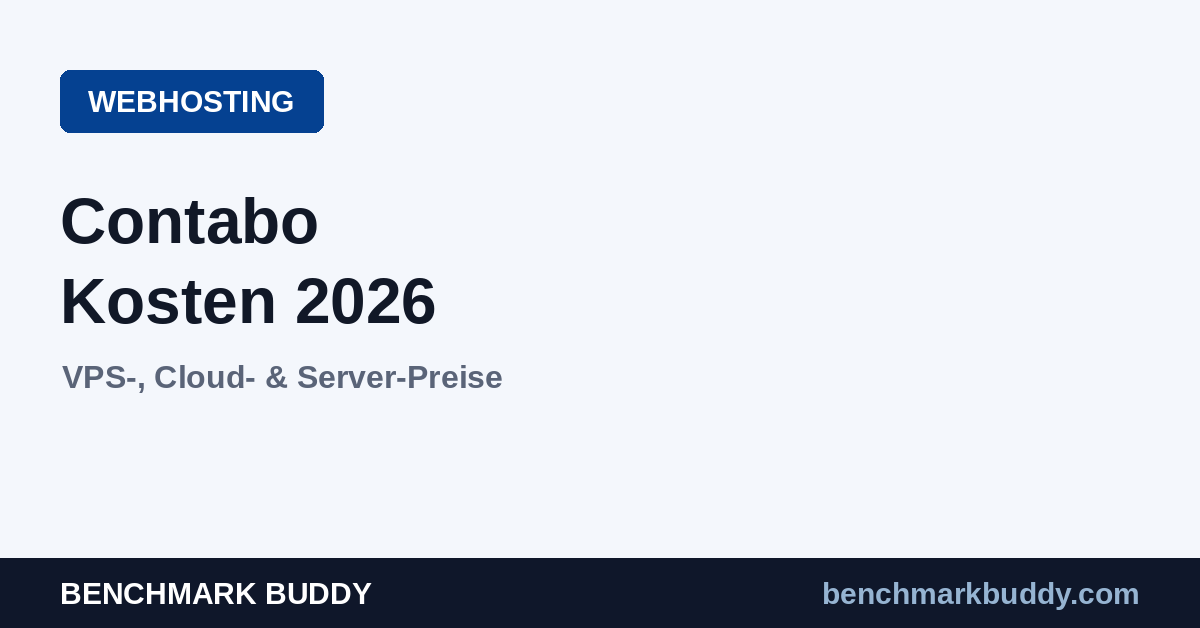 Contabo Kosten 2026: Preise für VPS, Cloud & Server