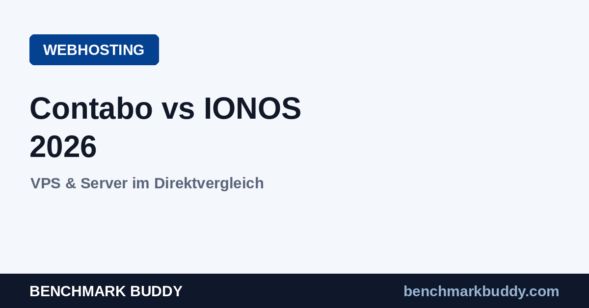 Contabo vs IONOS 2026: VPS & Server im Vergleich