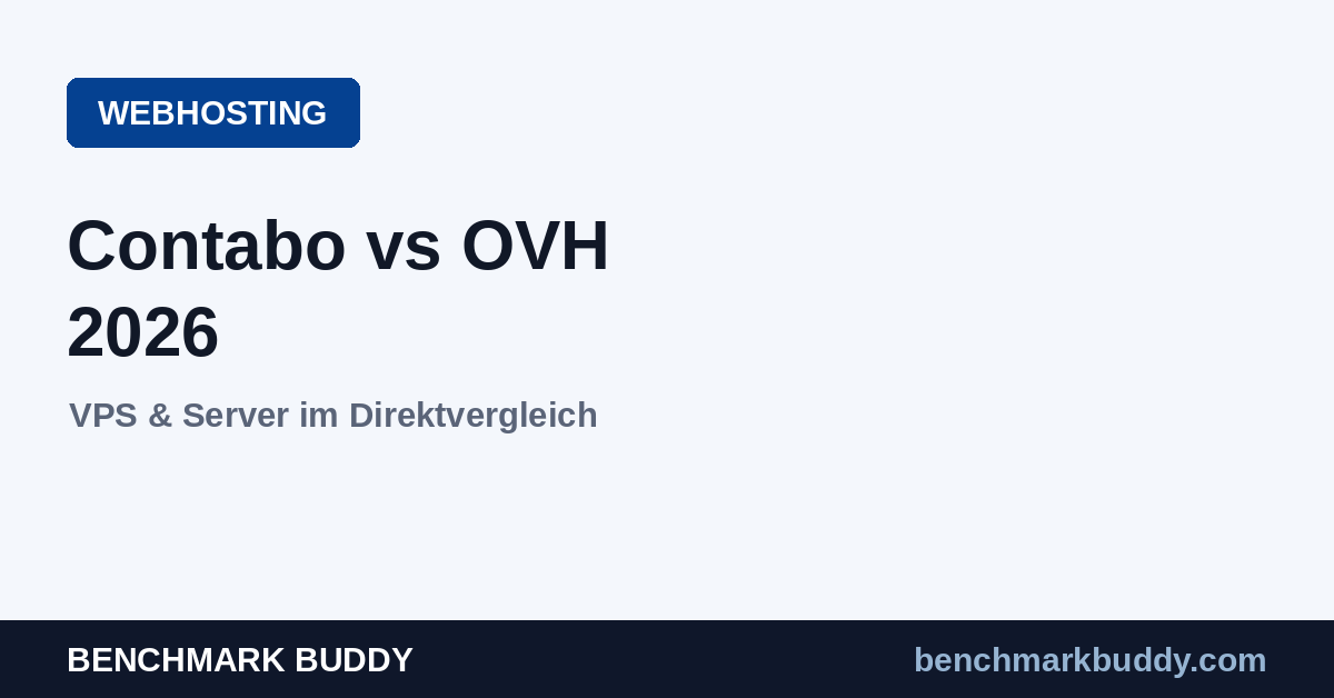 Contabo vs OVH 2026: VPS & Cloud im Vergleich