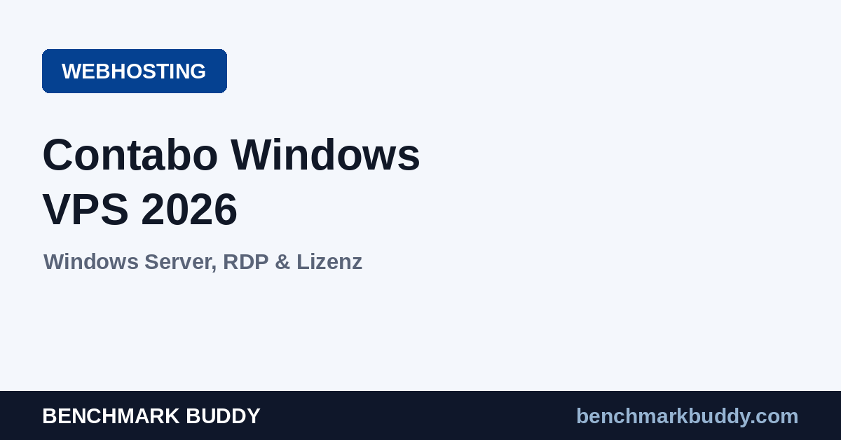 Contabo Windows VPS 2026: Windows Server, RDP & Lizenz