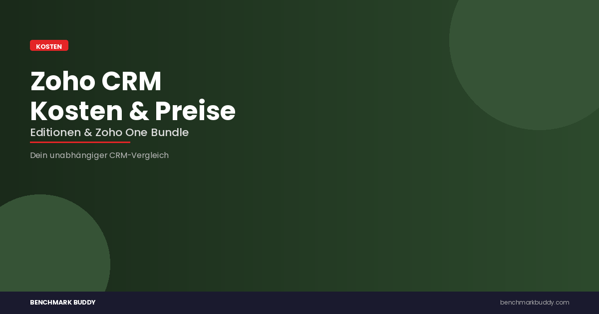 Zoho CRM Kosten 2026: Editionen, Preise & das beste Preis-Leistungs-Verhältnis