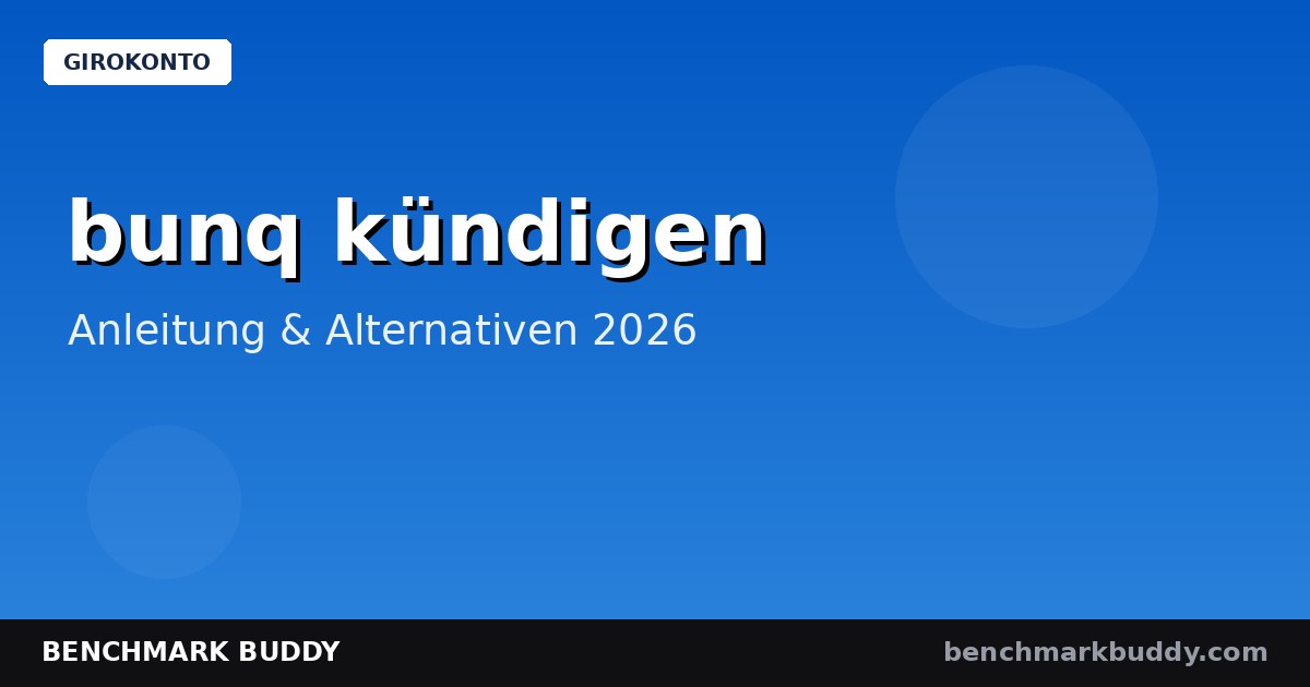 bunq kündigen 2026: Anleitung + beste Alternativen