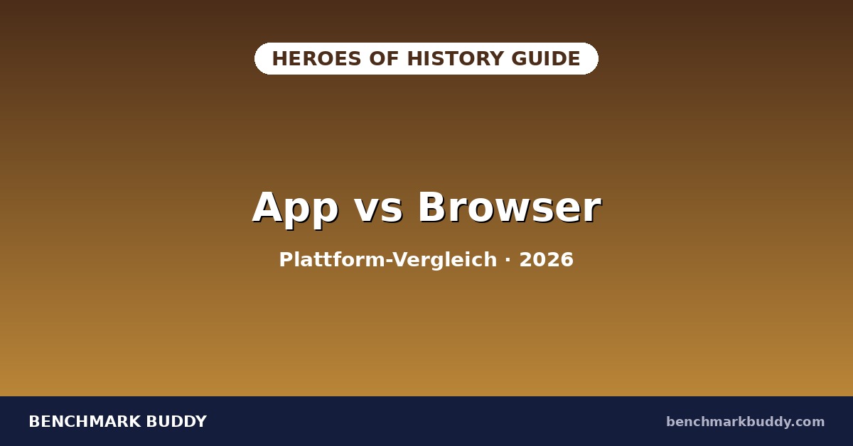 Heroes of History App vs Browser 2026: Plattform-Vergleich