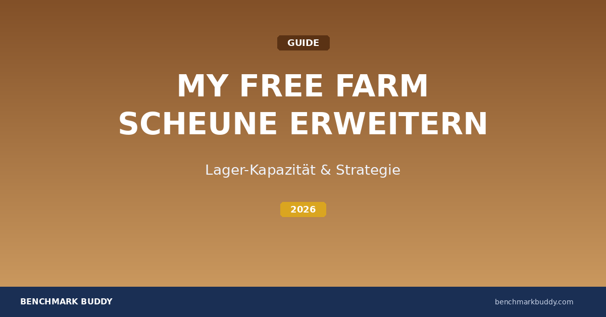My Free Farm Scheune erweitern 2026: Lager-Kapazität & Strategie