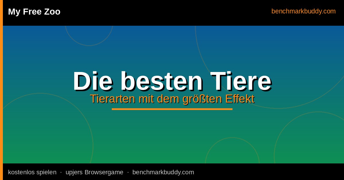 My Free Zoo beste Tiere 2026: Top-Tiere, Beliebtheits-Ranking & Profi-Tipps