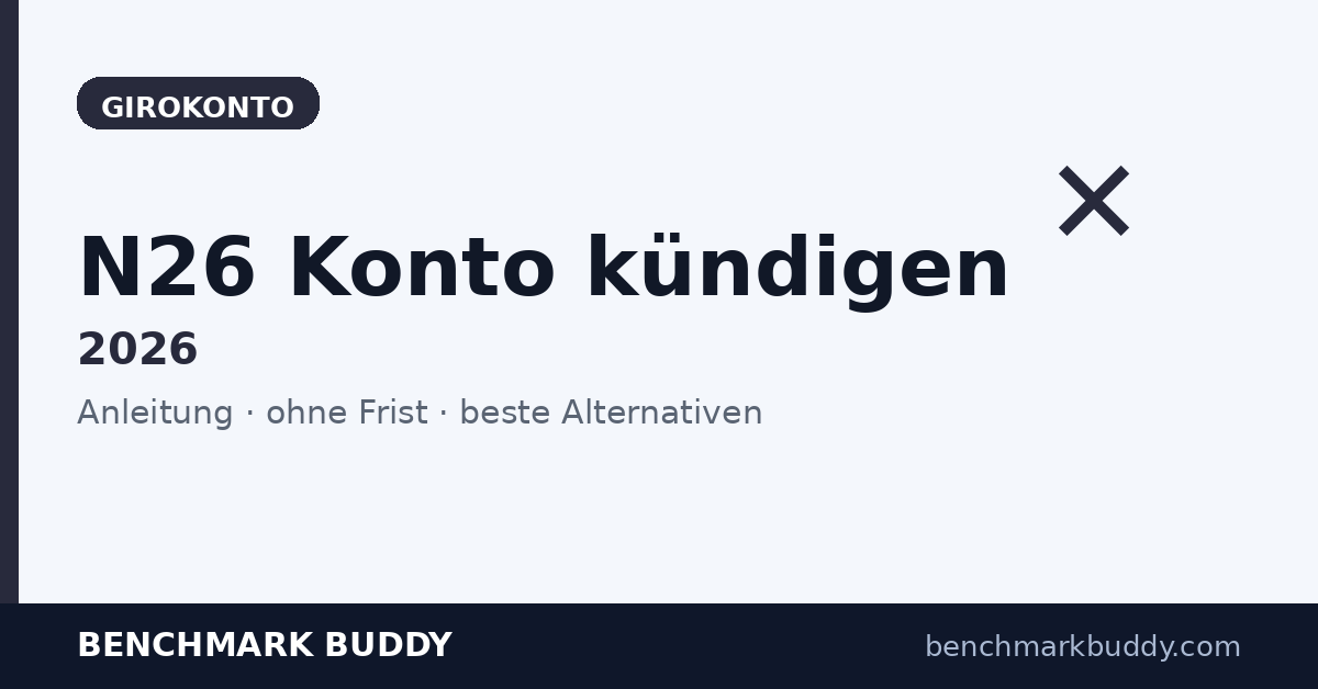 N26 Konto kündigen 2026: Anleitung + beste Alternativen