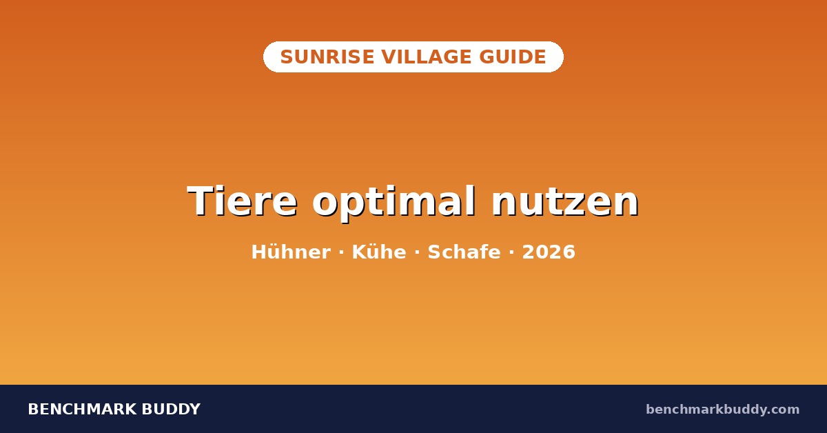 Sunrise Village Tiere 2026: Hühner, Kühe, Schafe optimal nutzen