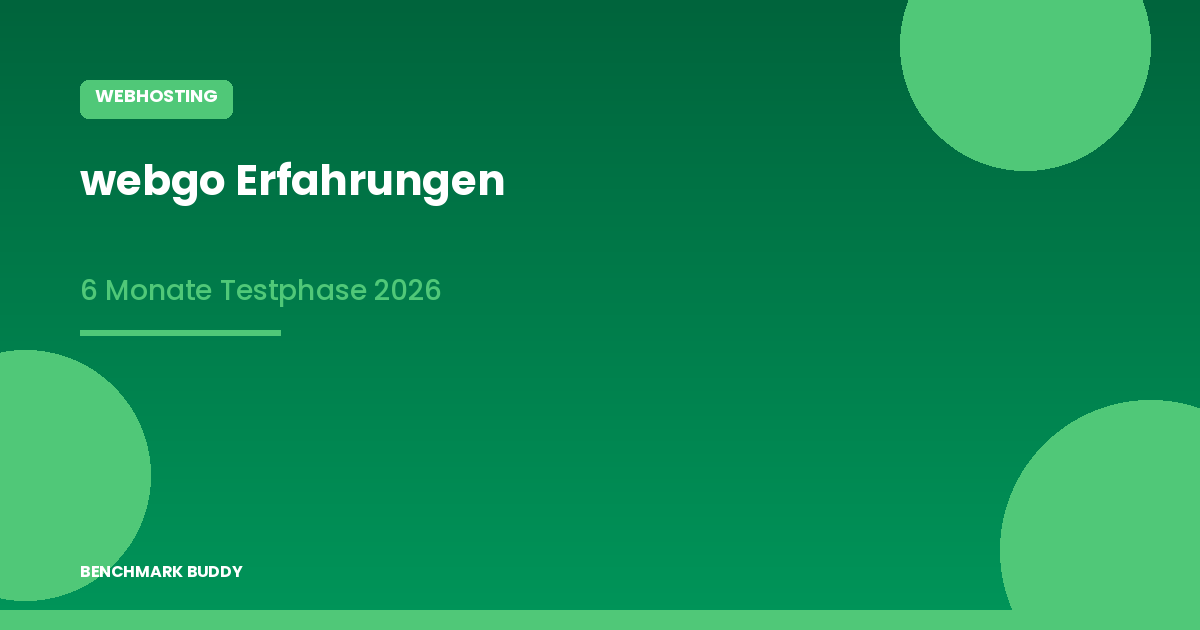 webgo Erfahrungen 2026: Hosting mit 6-monatiger Testphase