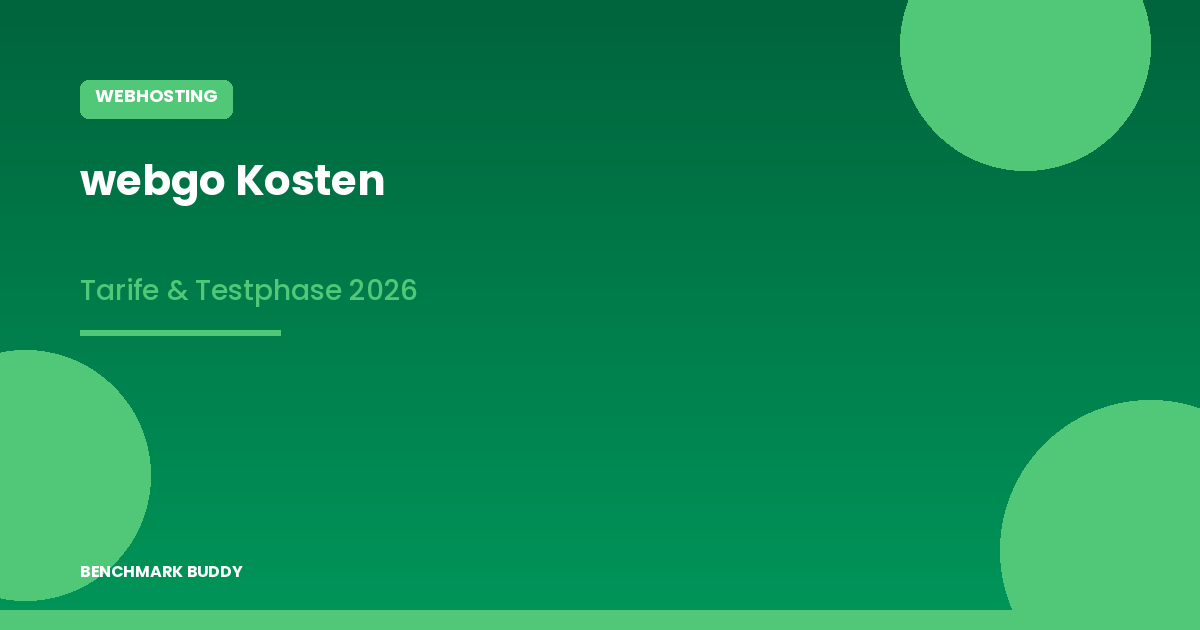 webgo Kosten 2026: Tarife und 6 Monate kostenlos testen