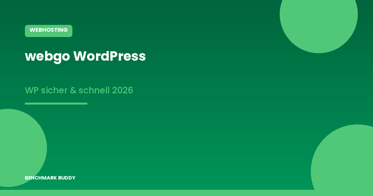 webgo WordPress Hosting 2026: WordPress sicher und schnell