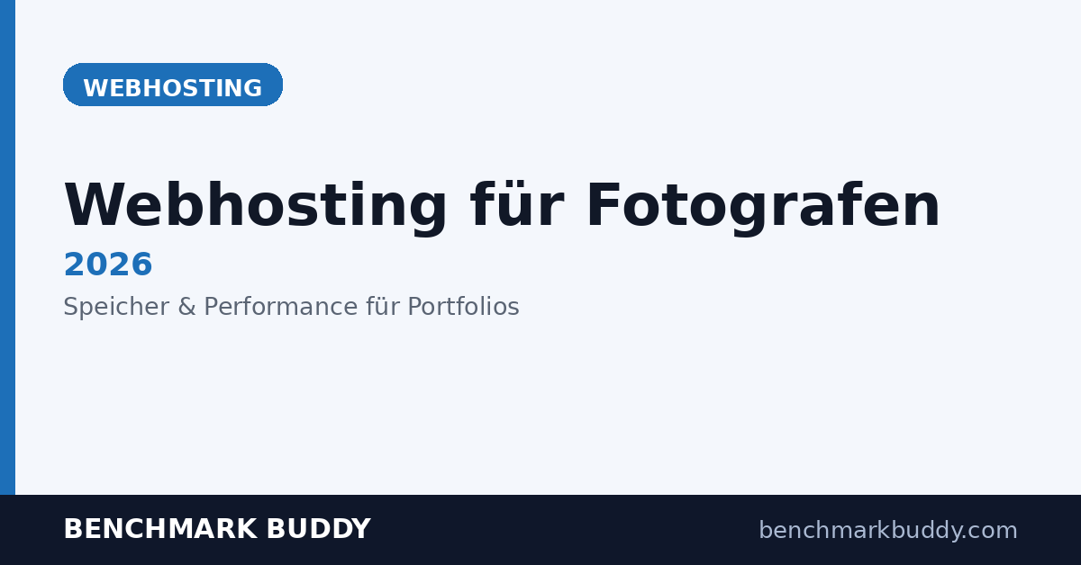 Webhosting für Fotografen 2026: Speicher & Performance für Portfolios