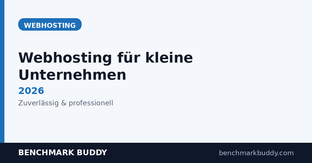 Webhosting für kleine Unternehmen 2026: zuverlässig & professionell